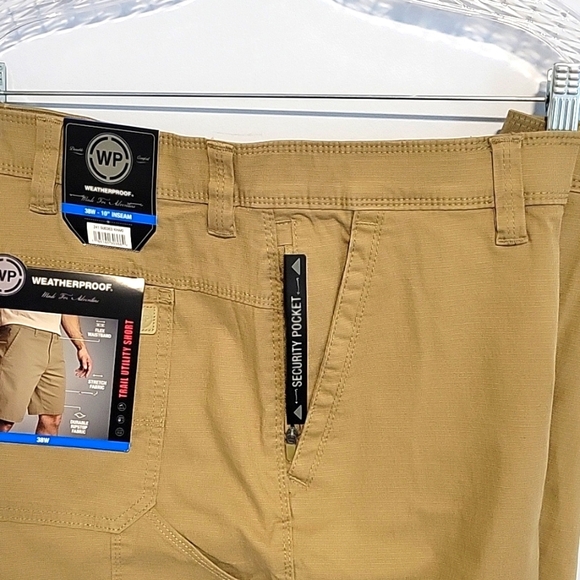Weatherproof Men's Trail Utility Shorts Secure Pocket 10" Inseam Khaki Size 38 - Picture 11 of 12